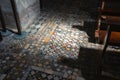 Byzantine mosaic pavement with geometric patterns in the Church of Santa Maria e San Donato in Murano Royalty Free Stock Photo