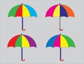 Colourful umbrella.