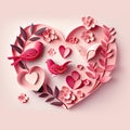 Colourful Valentines Day Background Generative AI Illustration