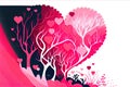 Colourful Valentines Day Background - Generative AI Illustration