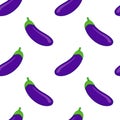 Eggplant seamless pattern