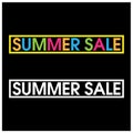 Colourful vector letters icon. word Summer Sale vectore