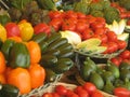 Colourful vegetable arrangement