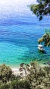 A colourful view of a cove in Greece Royalty Free Stock Photo