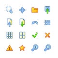 Colourful viewer icons