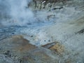 Colourful volcanic soil with hot springs