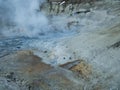Colourful volcanic soil with hot springs Royalty Free Stock Photo