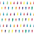 Colourful watercolor drops, seamless pattern illustration