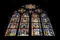 The colourful window of Cathedrale Notre-Dame
