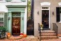 Colourful Wooden Front Doors Royalty Free Stock Photo