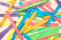 Colourful wooden ice cream stick background