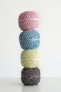 Colourful wool balls Royalty Free Stock Photo