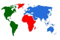 Colourful World map illudtration