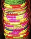 Colourful shopping baskets abstract Royalty Free Stock Photo