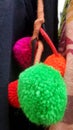 Colourful yarn ball