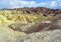 Colourful Zabriske Point in the late afternoon, Death Valley National PArk California USA Royalty Free Stock Photo