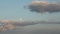 Colourfull evening sky with almost full moon Royalty Free Stock Photo
