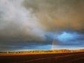 Colourfull Rainbow evening after the rainy day Royalty Free Stock Photo