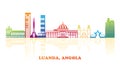 Colourfull Skyline panorama of city of Luanda, Angola