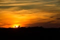 Colourfull sunset , N.devon england Royalty Free Stock Photo