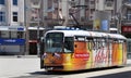 Colourfull tram in Osijek, Croatia