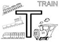 Colouring Alphabet - T is for Train