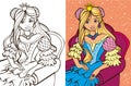Colouring Book Of Blonde Princess