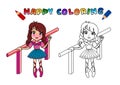 Colouring book isolated Royalty Free Stock Photo