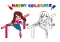Colouring book isolated Royalty Free Stock Photo