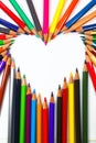 Colouring crayon pencils Royalty Free Stock Photo