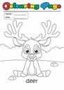Colouring Page/ Colouring Book Deer. Grade easy suitable for kids