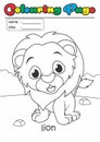 Colouring Page/ Colouring Book Lion. Grade easy suitable for kids