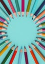 Colouring pencil border - blue