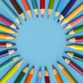 Colouring pencil border - blue