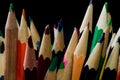 Colouring Pencils macro view Royalty Free Stock Photo