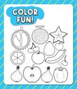 Colouring worksheet for student