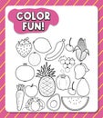 Colouring worksheet for student