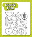 Colouring worksheet for student