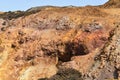 Colours at Parys Mountain Geological landscape Amlwch Anglesey Wales
