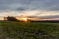 Colours of the sky during the last minutes of a sunset Royalty Free Stock Photo