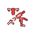 Colposcopy line icon. Outline pictogram for web page. Royalty Free Stock Photo