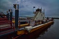 Colsac III car ferry in Merrimac Wisconsin crosses Lake Wisconsin Royalty Free Stock Photo