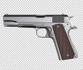 Colt M1911 pistol vector isolated on background Royalty Free Stock Photo