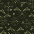 Colt pistols pattern seamless monochrome