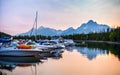 Colter Bay Village Marina Royalty Free Stock Photo