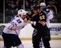 Colton Orr and Shawn Thornton fight. Royalty Free Stock Photo