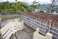 Columbarium - Buddhist cemetery. Public storage of cinerary urns