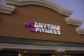 Anytime Fitness location building and sign close up