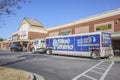 Kroger retail grocery supermarket Blue Rhino truck parked at front