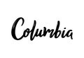 Columbia - hand drawn lettering name of country.